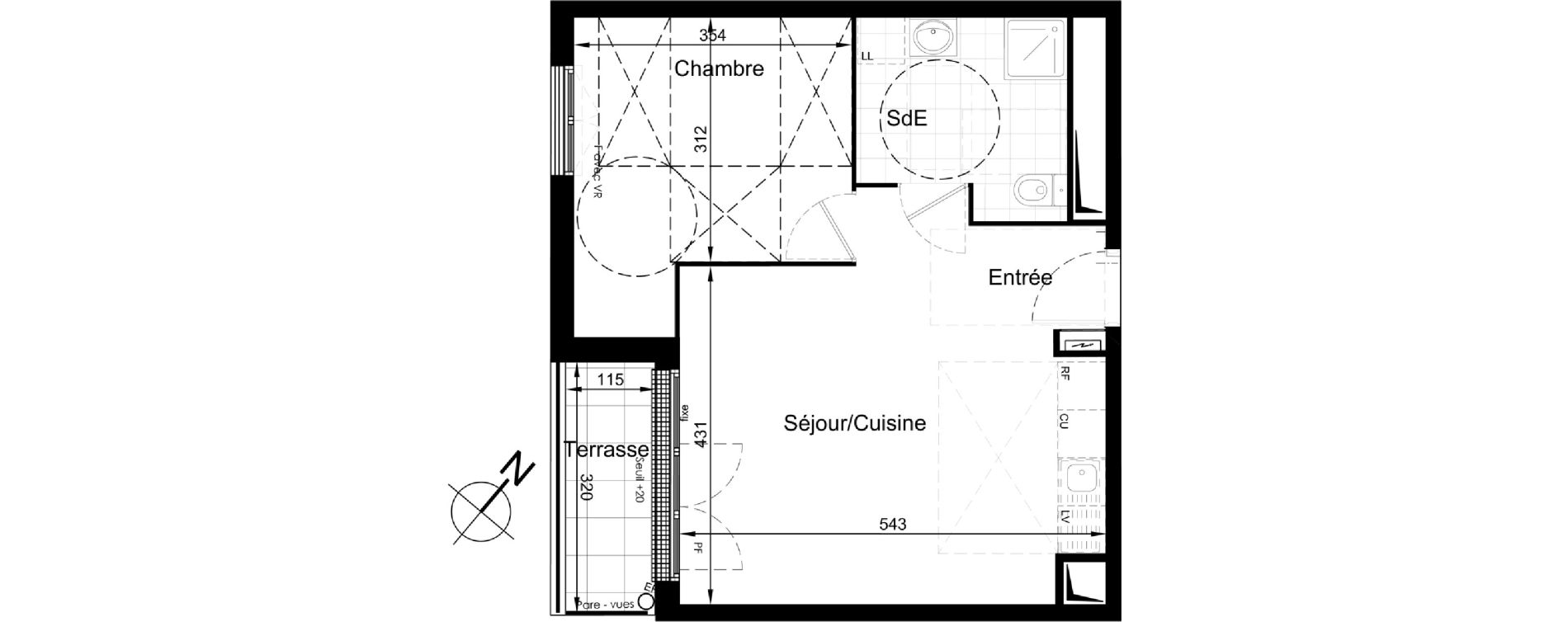 Appartement T2 de 43,66 m2 &agrave; Brou-Sur-Chantereine Centre