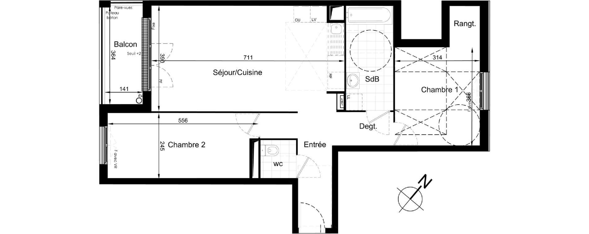 Appartement T3 de 71,32 m2 &agrave; Brou-Sur-Chantereine Centre