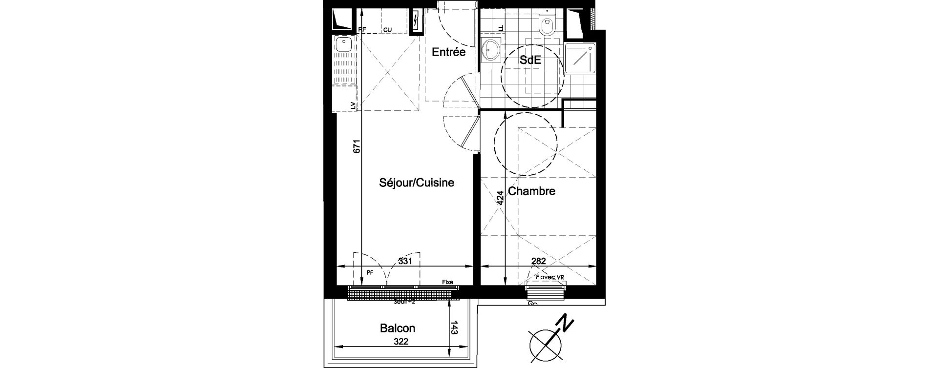 Appartement T2 de 40,42 m2 &agrave; Brou-Sur-Chantereine Centre