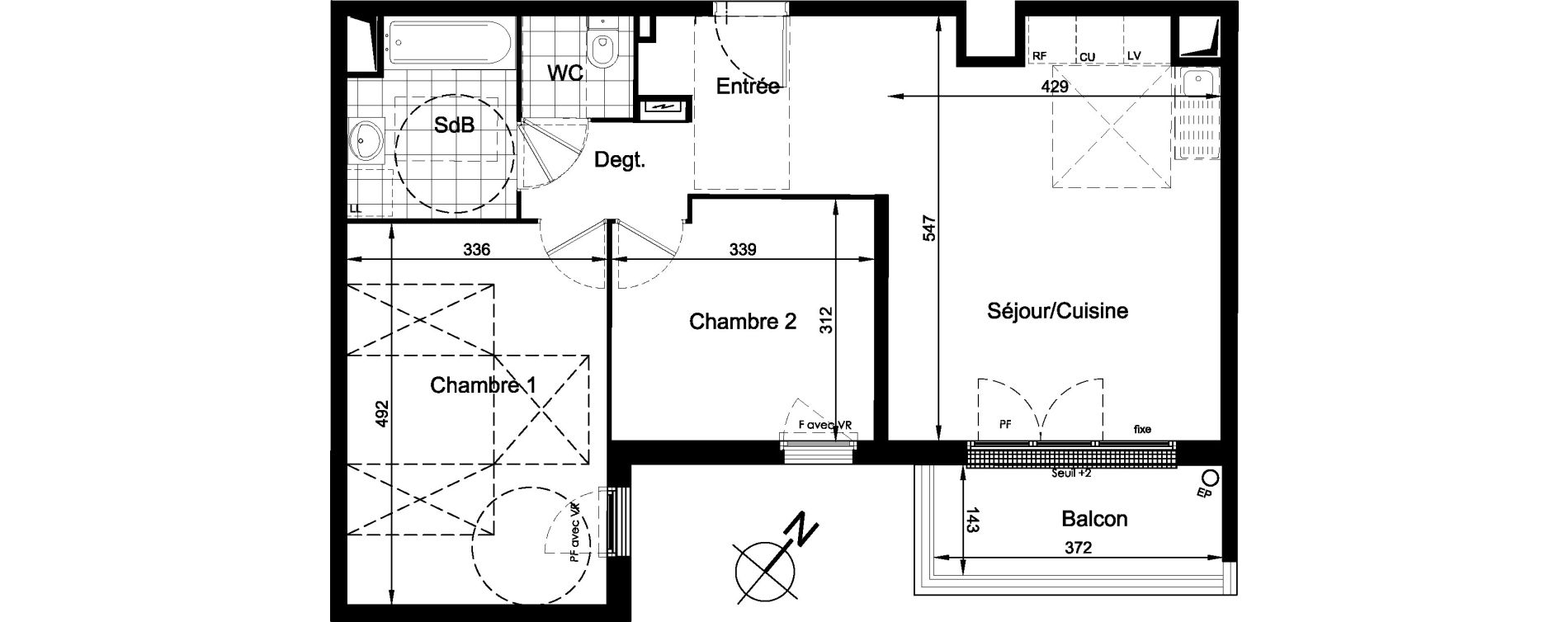 Appartement T3 de 65,71 m2 &agrave; Brou-Sur-Chantereine Centre