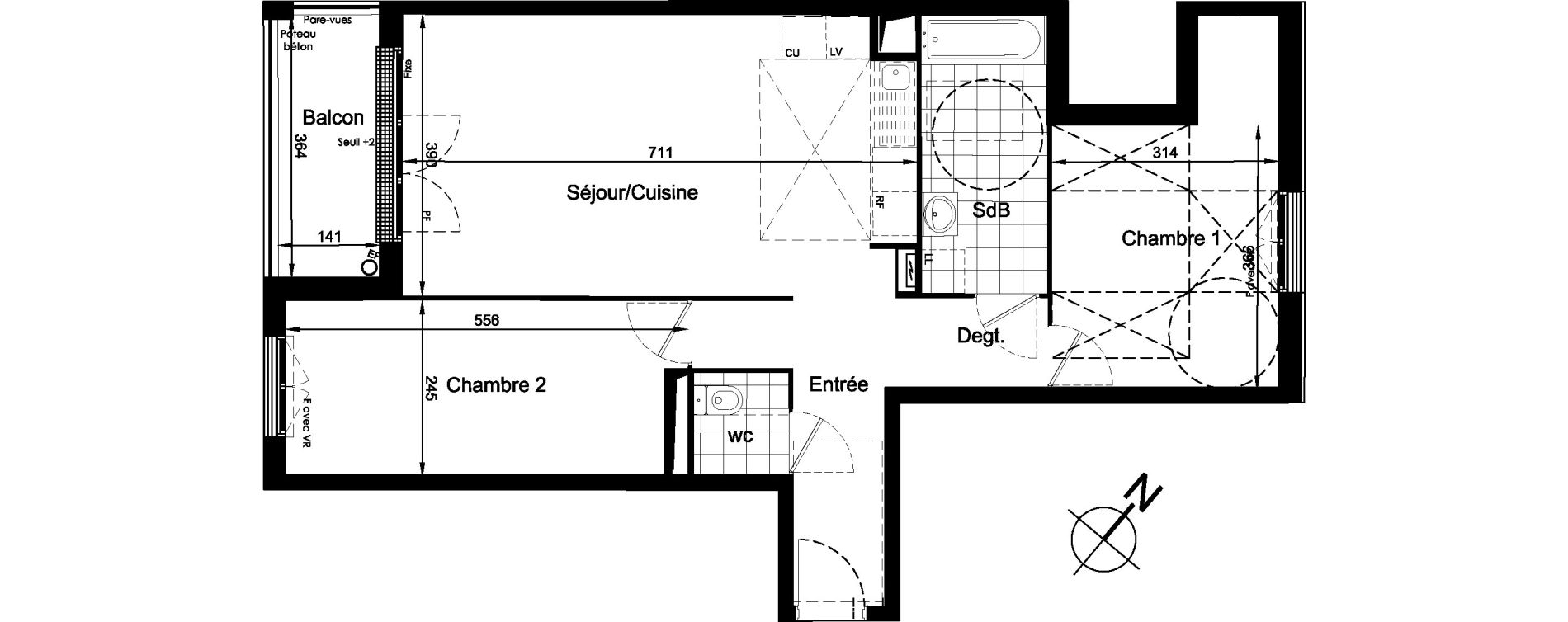 Appartement T3 de 72,98 m2 &agrave; Brou-Sur-Chantereine Centre