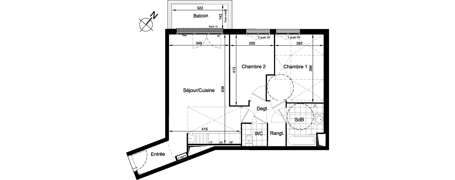 Appartement T3 de 59,74 m2 &agrave; Brou-Sur-Chantereine Centre
