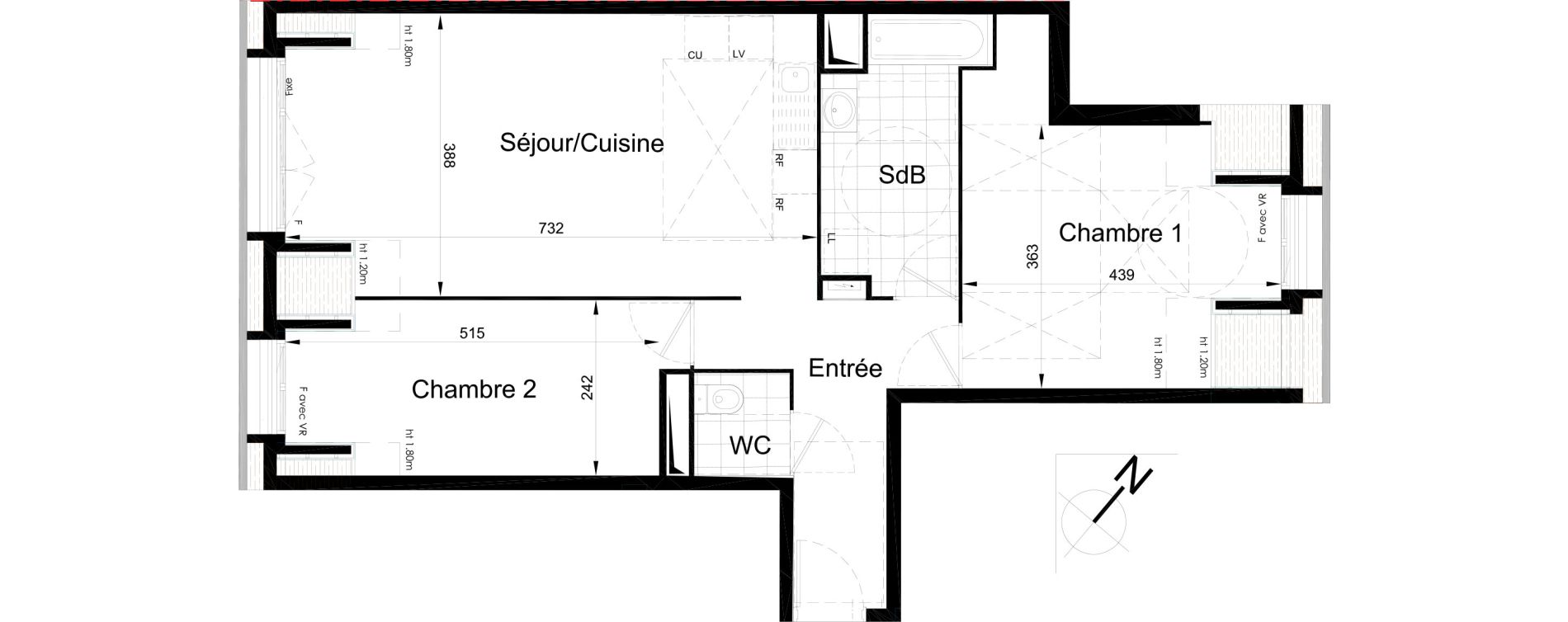 Appartement T3 de 68,97 m2 &agrave; Brou-Sur-Chantereine Centre