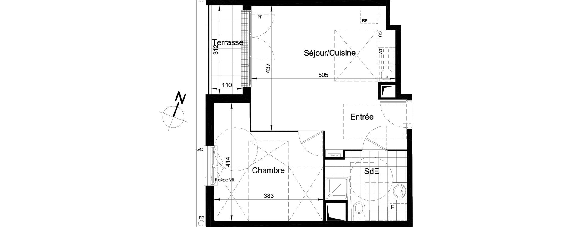 Appartement T2 de 37,00 m2 &agrave; Brou-Sur-Chantereine Centre