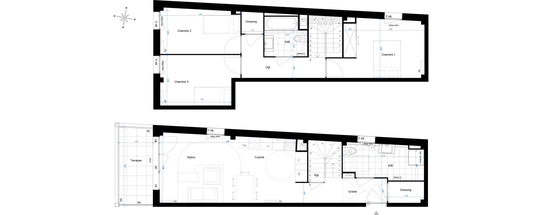 Appartement T4 de 82,30 m2 &agrave; Bussy-Saint-Georges Sycomore