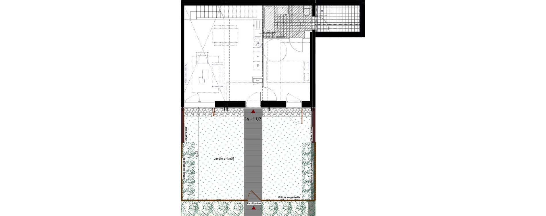 Duplex T4 de 82,40 m2 &agrave; Bussy-Saint-Georges Sycomore