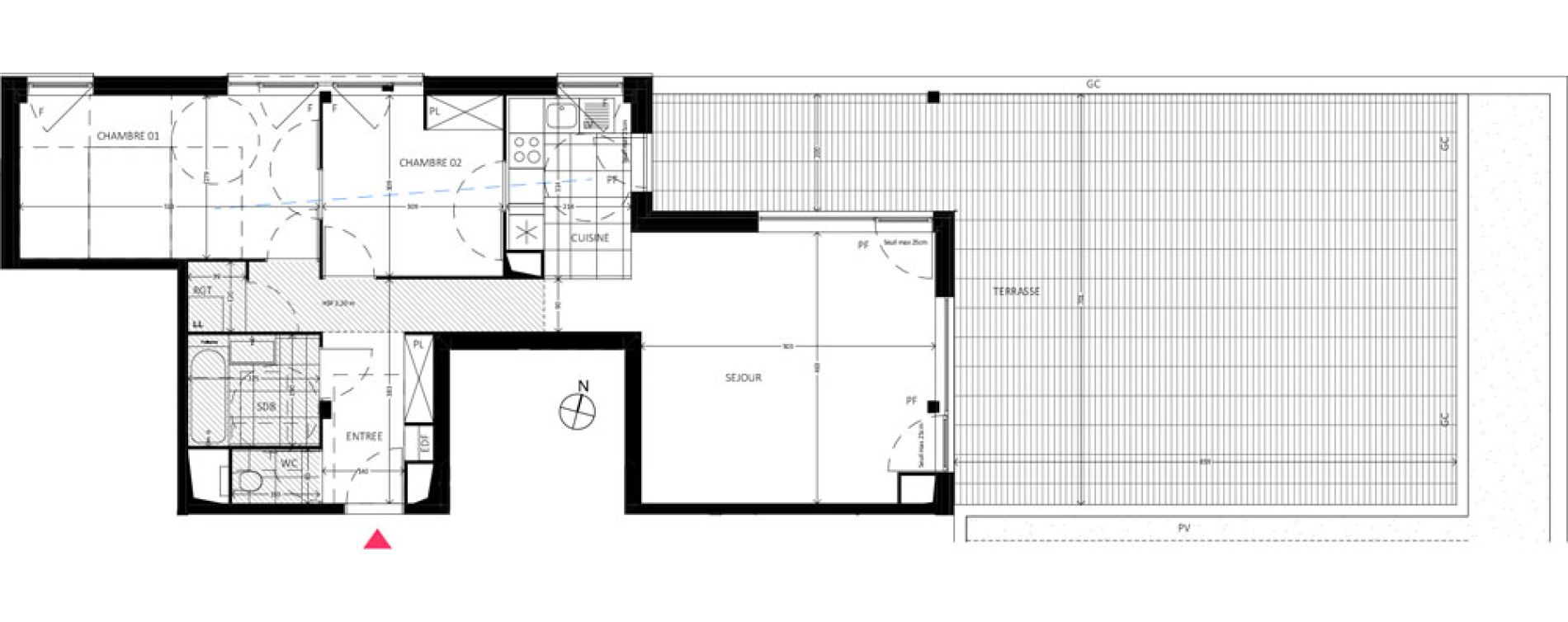Appartement T3 de 72,50 m2 &agrave; Bussy-Saint-Georges Sycomore