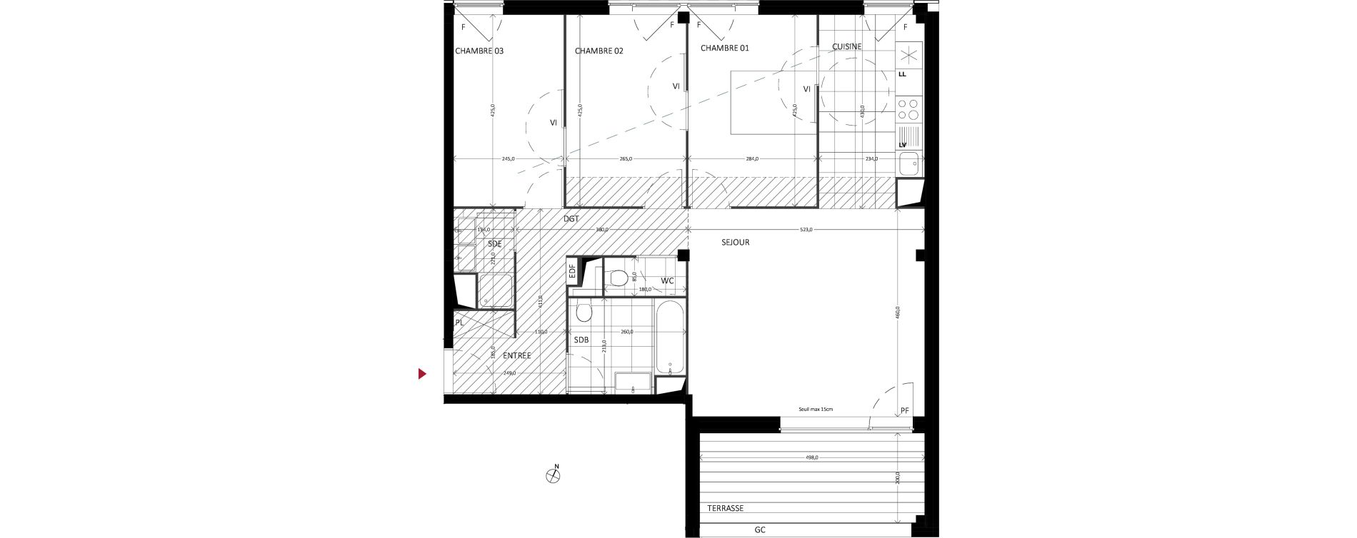 Appartement T4 de 86,30 m2 &agrave; Bussy-Saint-Georges Sycomore