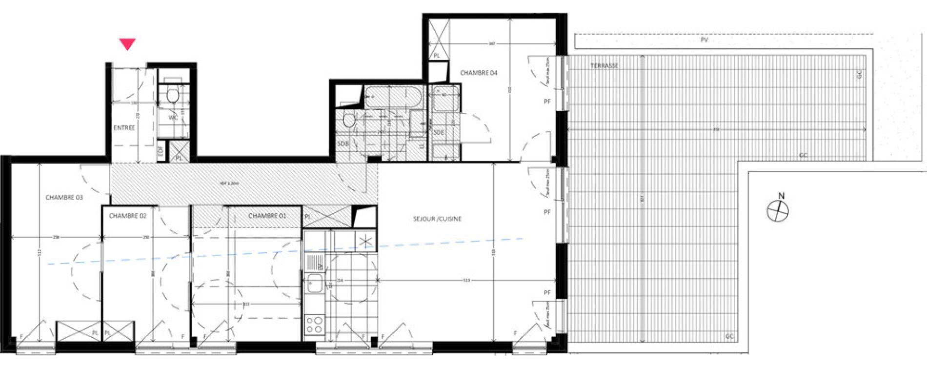 Appartement T5 de 104,00 m2 &agrave; Bussy-Saint-Georges Sycomore