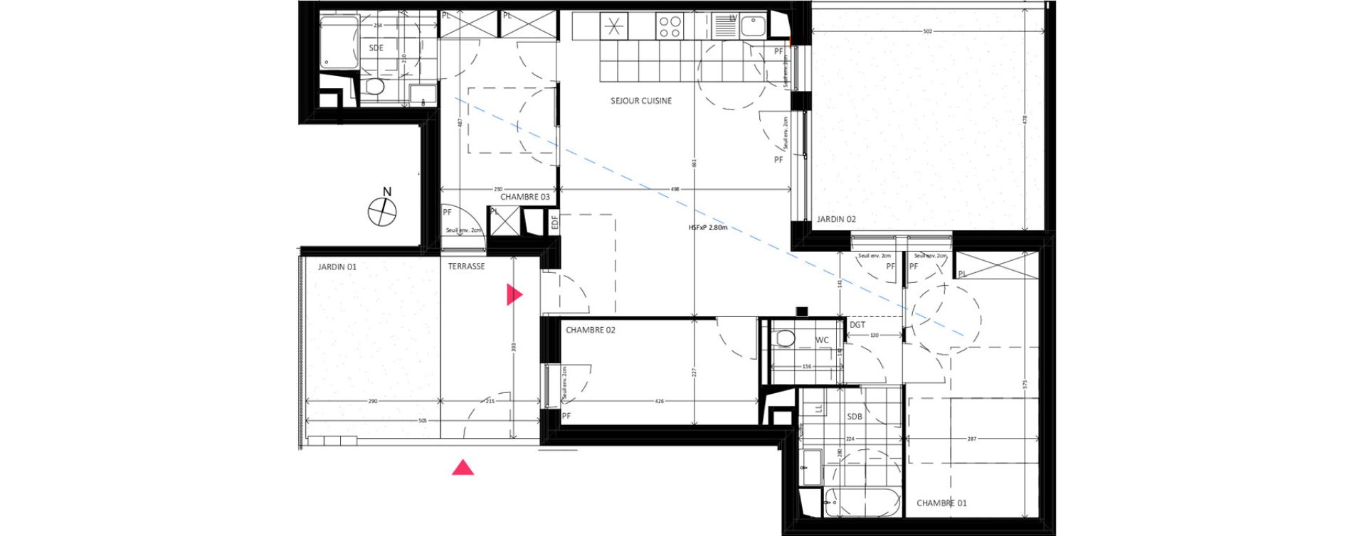 Appartement T4 de 88,20 m2 &agrave; Bussy-Saint-Georges Sycomore