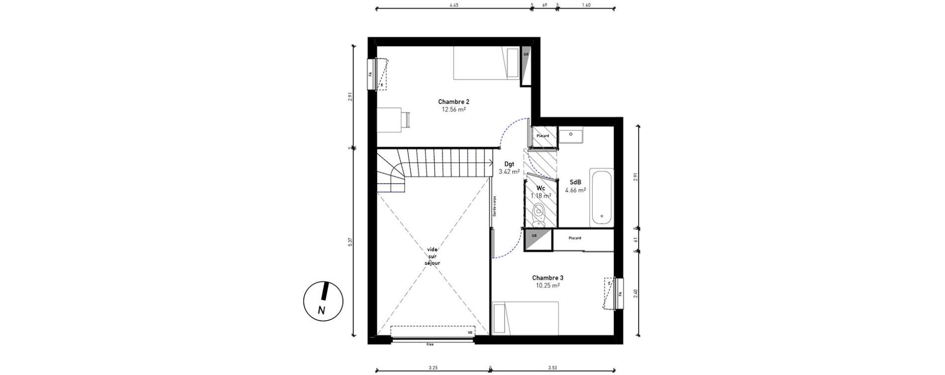 Duplex T4 de 81,93 m2 &agrave; Bussy-Saint-Georges Sycomore