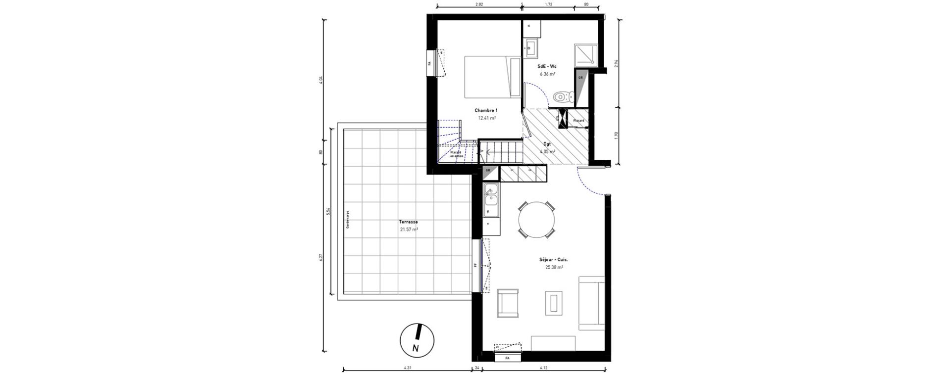 Duplex T4 de 78,28 m2 &agrave; Bussy-Saint-Georges Sycomore