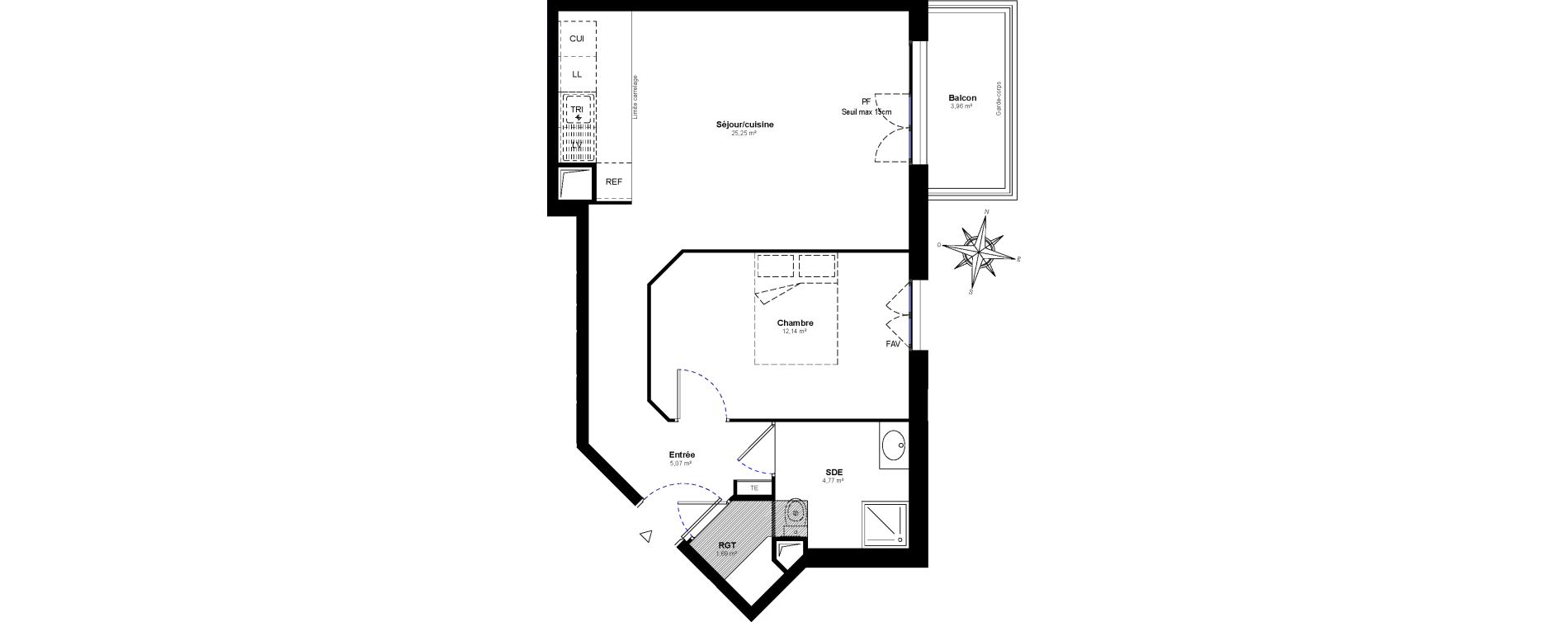 Appartement T2 de 48,92 m2 &agrave; Bussy-Saint-Georges Bussy st georges