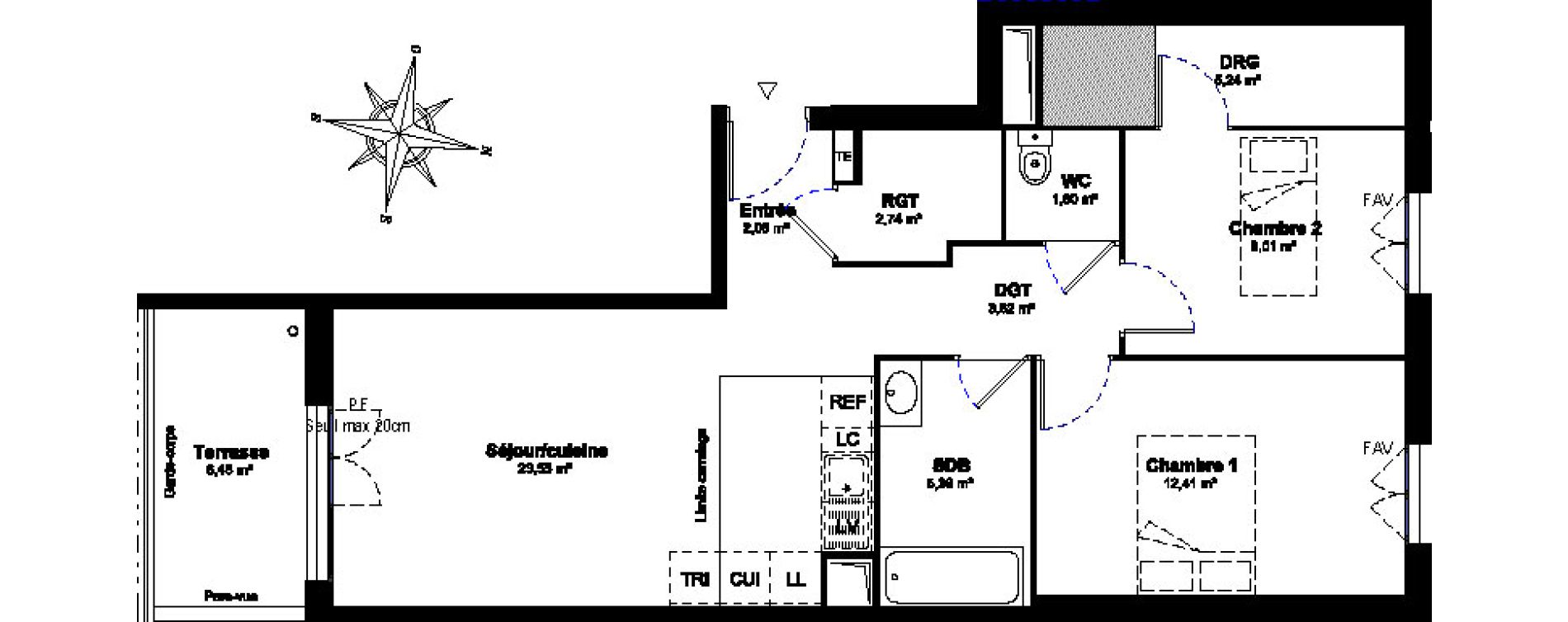 Appartement T3 de 65,84 m2 &agrave; Bussy-Saint-Georges Bussy st georges