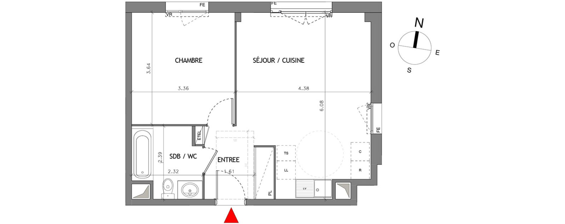 Appartement T2 de 45,17 m2 &agrave; Bussy-Saint-Georges Bussy st georges