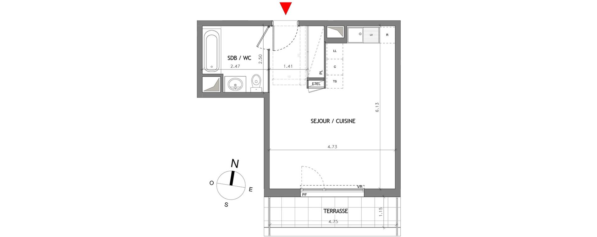 Appartement T1 de 33,74 m2 &agrave; Bussy-Saint-Georges Bussy st georges