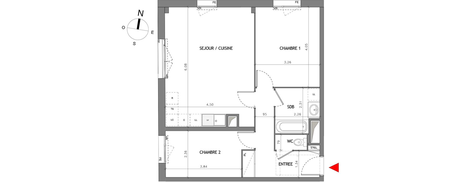 Appartement T3 de 64,22 m2 &agrave; Bussy-Saint-Georges Bussy st georges