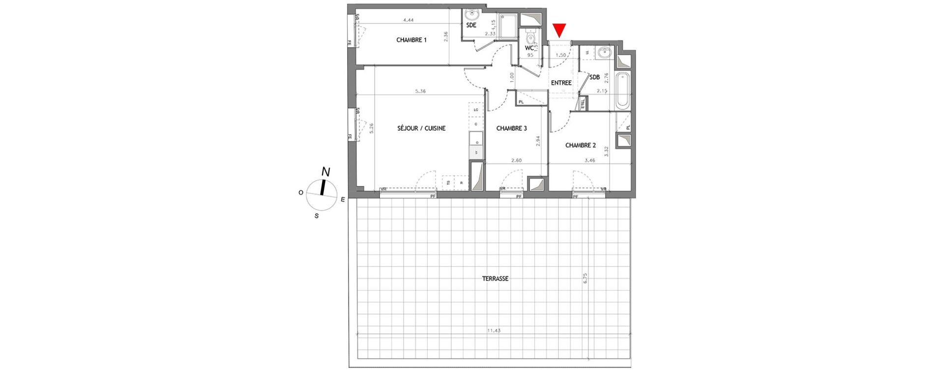 Appartement T4 de 77,09 m2 &agrave; Bussy-Saint-Georges Bussy st georges