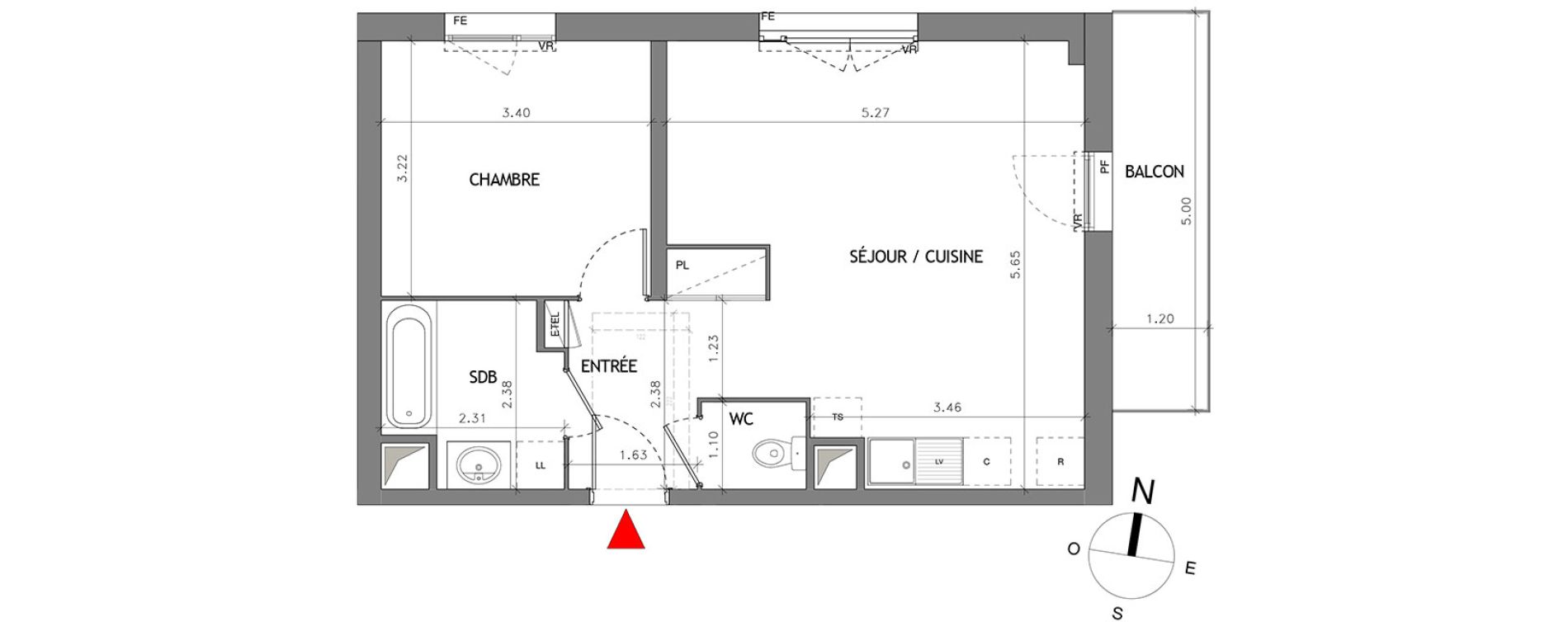 Appartement T2 de 47,66 m2 &agrave; Bussy-Saint-Georges Bussy st georges