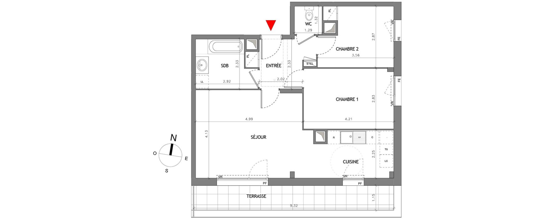 Appartement T3 de 64,34 m2 &agrave; Bussy-Saint-Georges Bussy st georges
