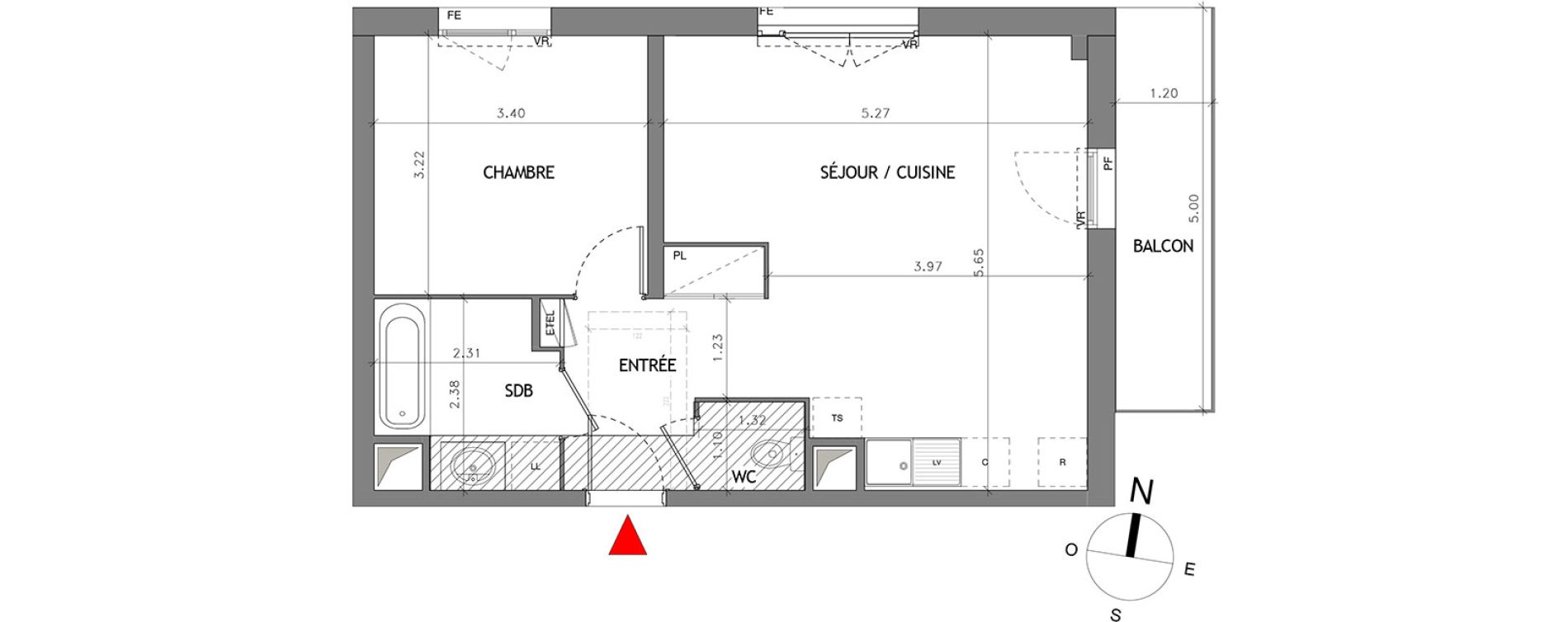 Appartement T2 de 47,67 m2 &agrave; Bussy-Saint-Georges Bussy st georges
