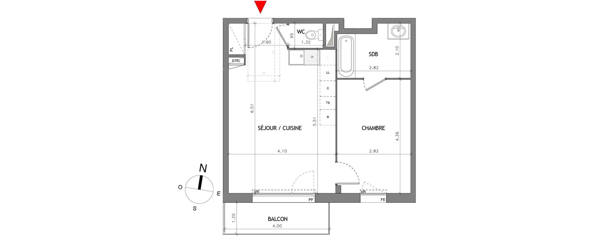 Appartement T2 de 43,39 m2 &agrave; Bussy-Saint-Georges Bussy st georges