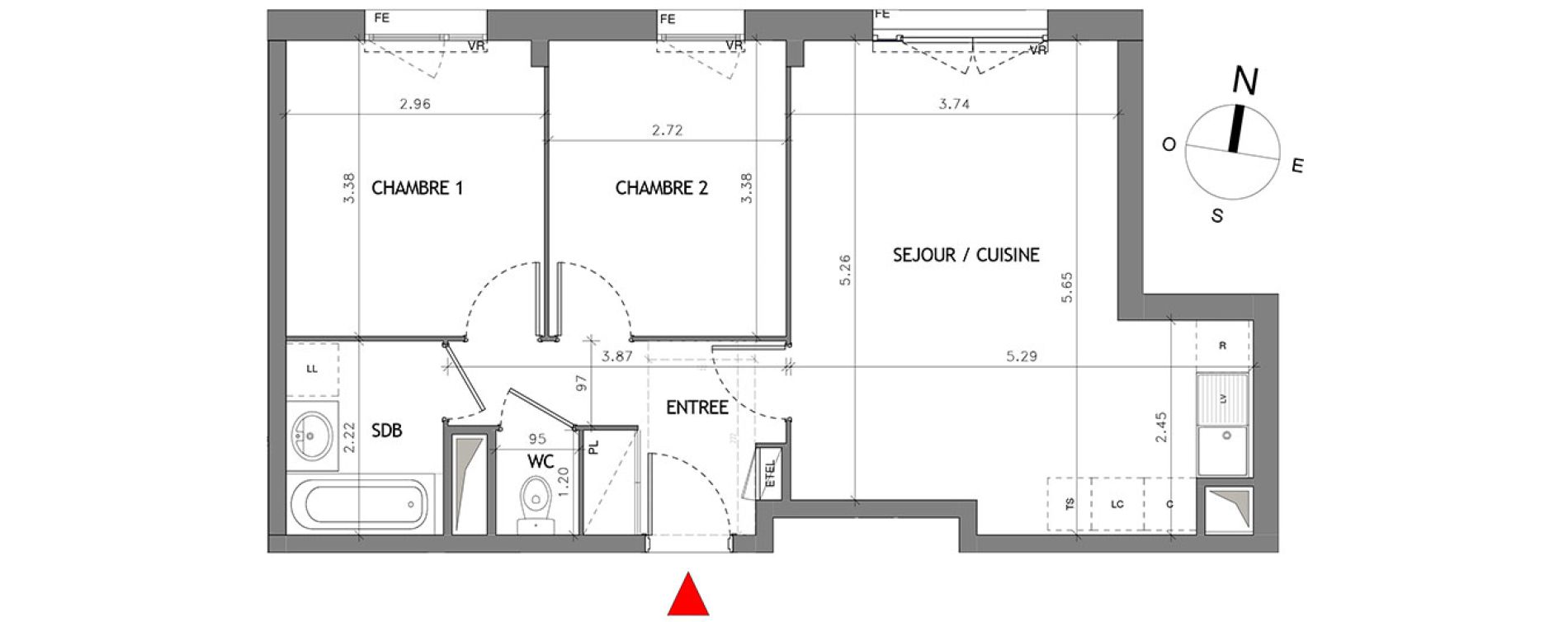 Appartement T3 de 54,17 m2 &agrave; Bussy-Saint-Georges Bussy st georges