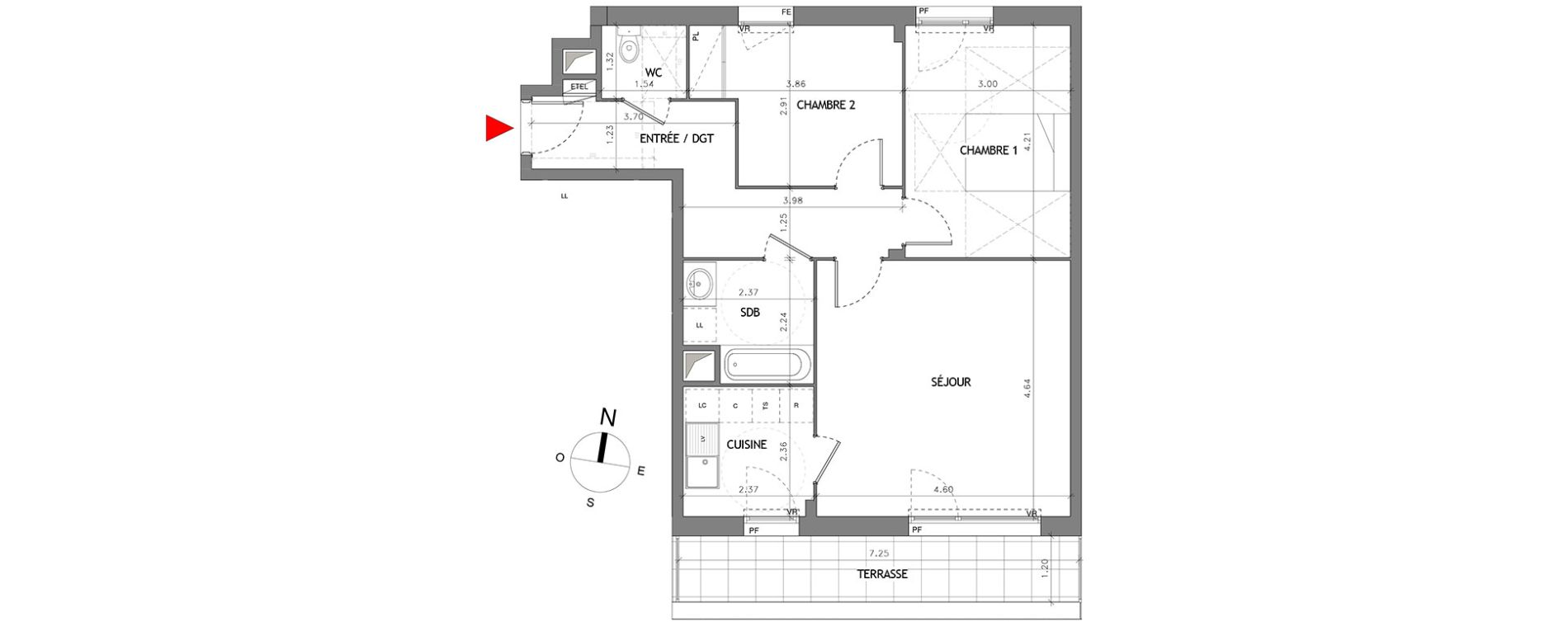 Appartement T3 de 65,06 m2 &agrave; Bussy-Saint-Georges Bussy st georges