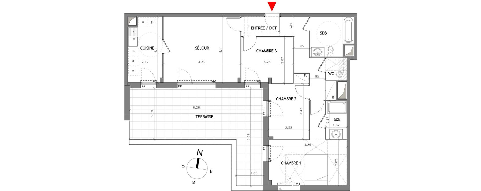 Appartement T4 de 84,53 m2 &agrave; Bussy-Saint-Georges Bussy st georges