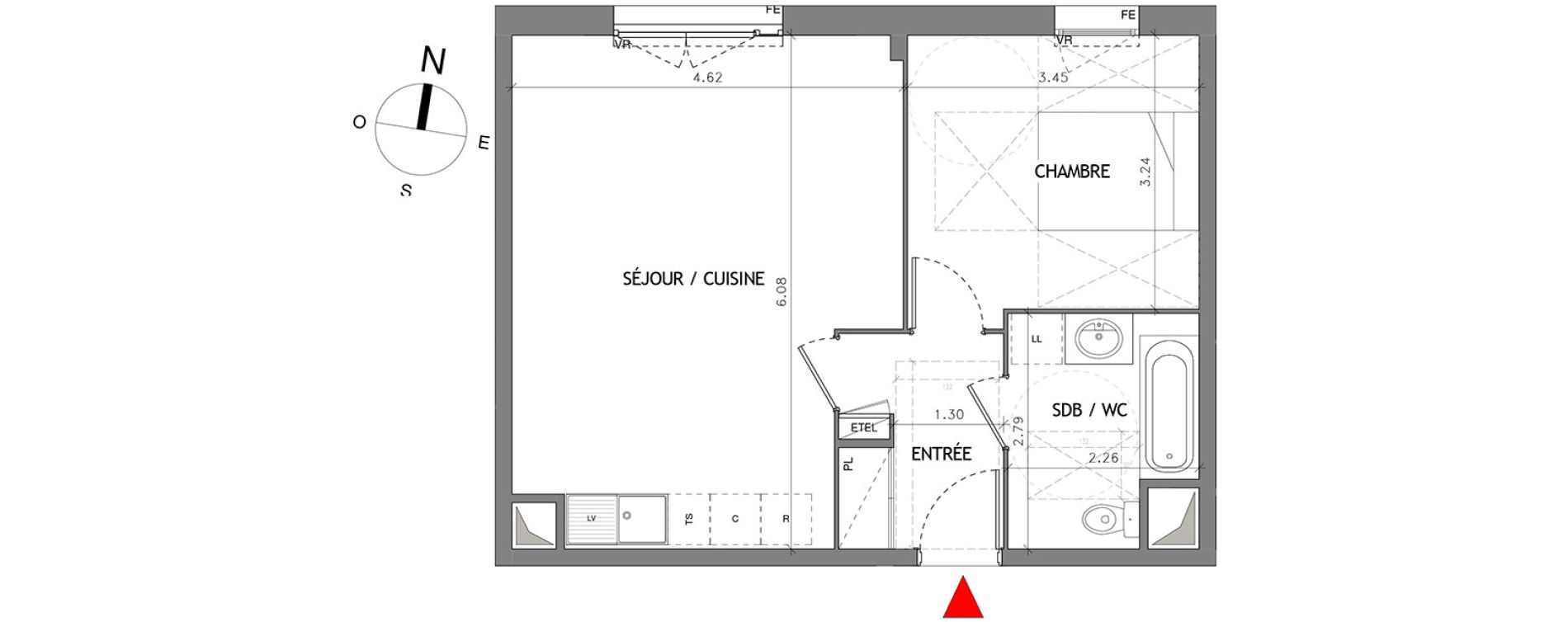 Appartement T2 de 47,42 m2 &agrave; Bussy-Saint-Georges Bussy st georges