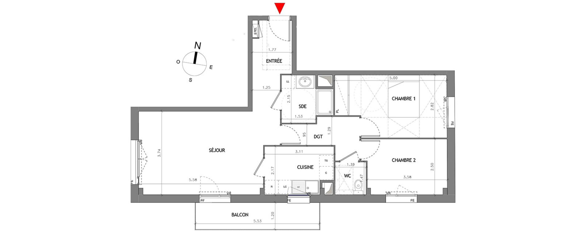 Appartement T3 de 67,48 m2 &agrave; Bussy-Saint-Georges Bussy st georges