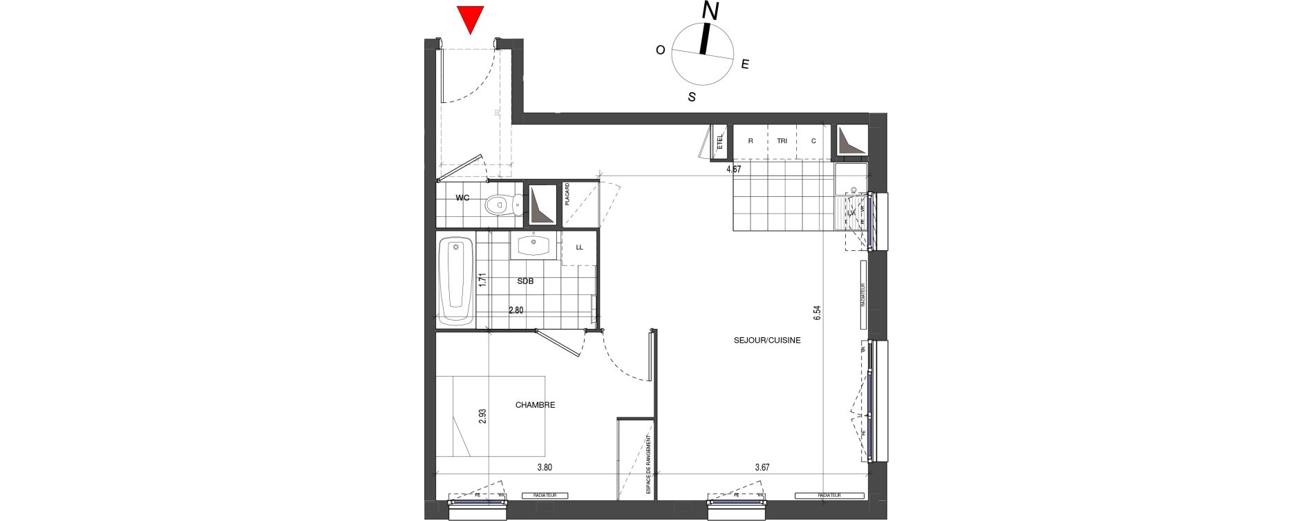 Appartement T2 de 48,94 m2 &agrave; Bussy-Saint-Georges Bussy st georges