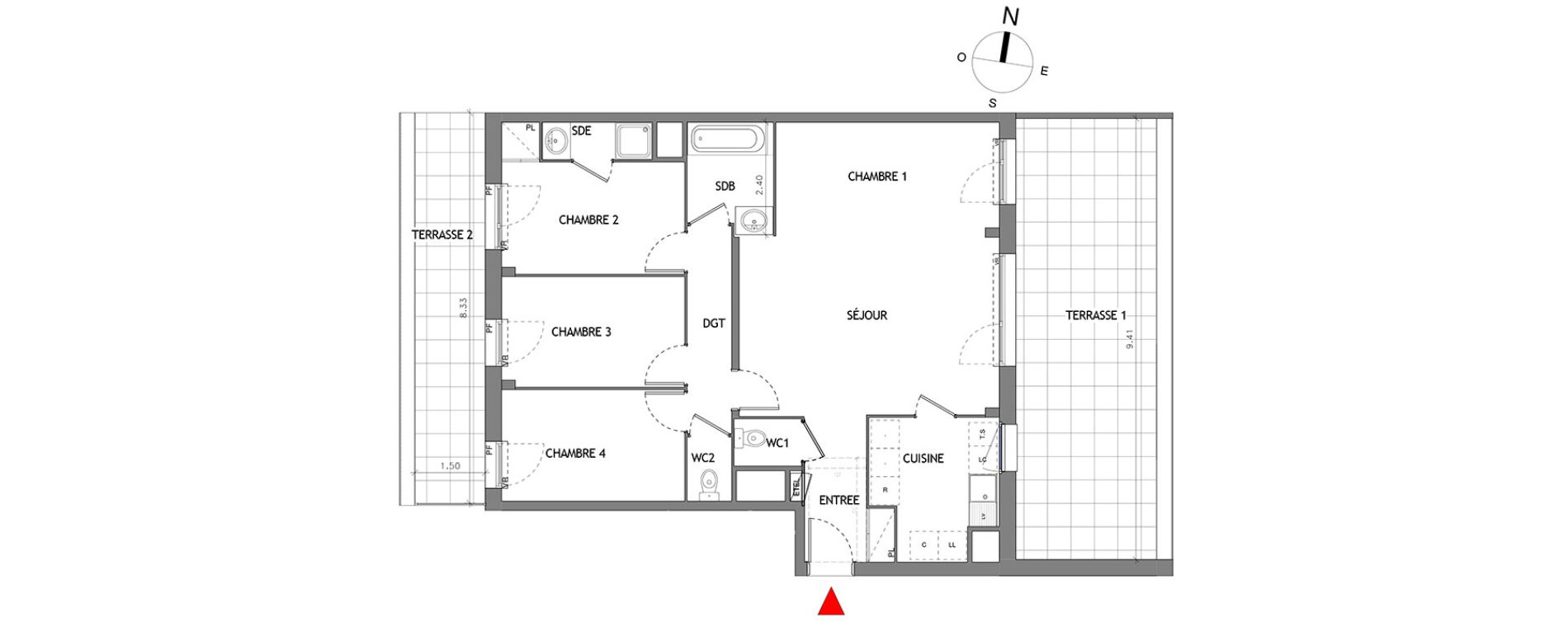 Appartement T5 de 86,39 m2 &agrave; Bussy-Saint-Georges Bussy st georges