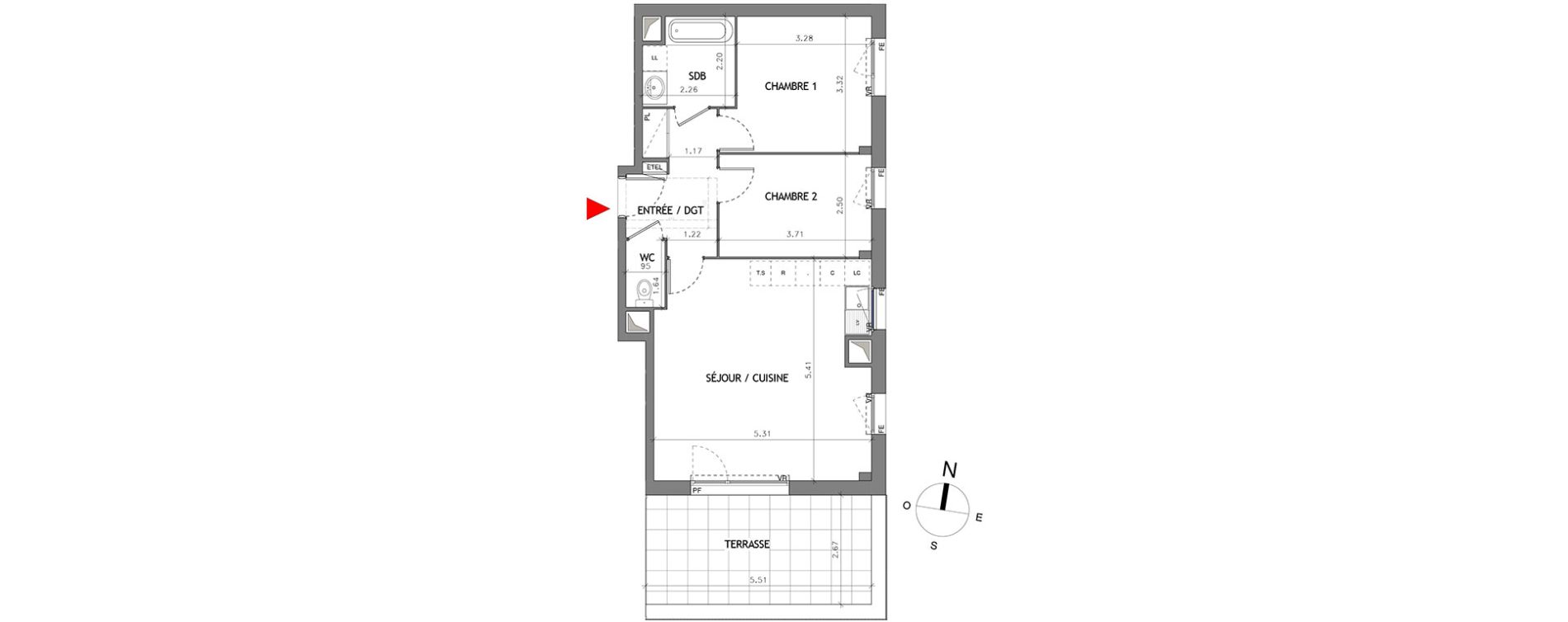 Appartement T3 de 61,09 m2 &agrave; Bussy-Saint-Georges Bussy st georges