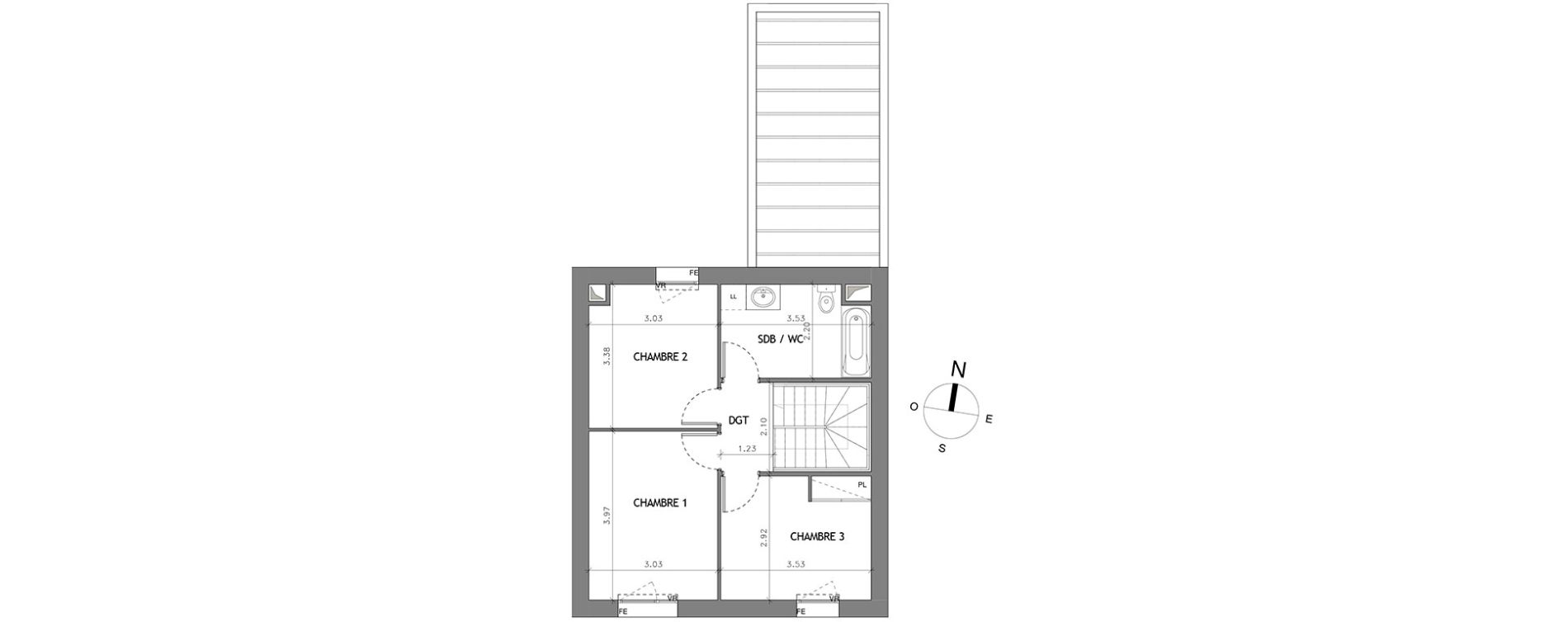 Maison T4 de 84,87 m2 &agrave; Bussy-Saint-Georges Bussy st georges