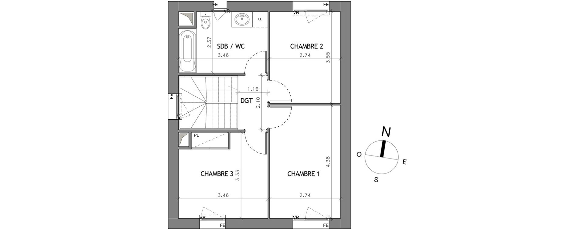 Maison T4 de 86,13 m2 &agrave; Bussy-Saint-Georges Bussy st georges