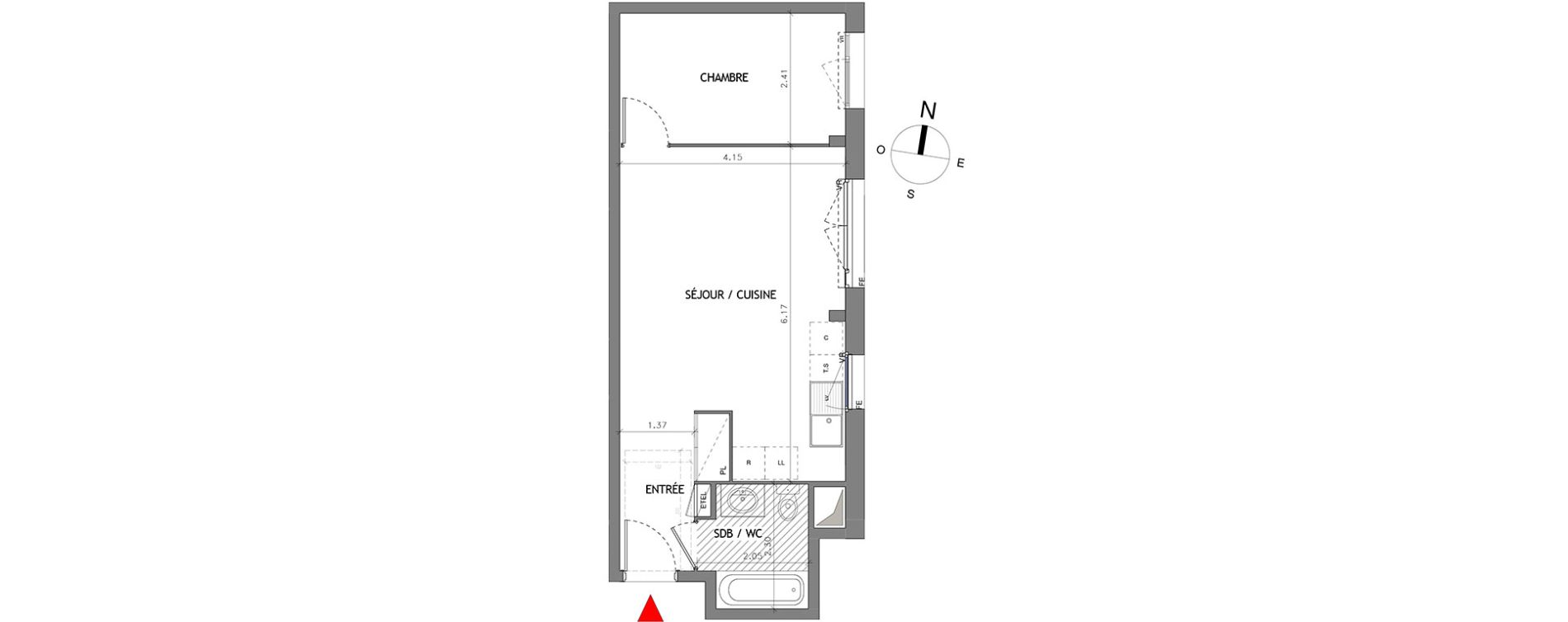 Appartement T2 de 41,91 m2 &agrave; Bussy-Saint-Georges Bussy st georges