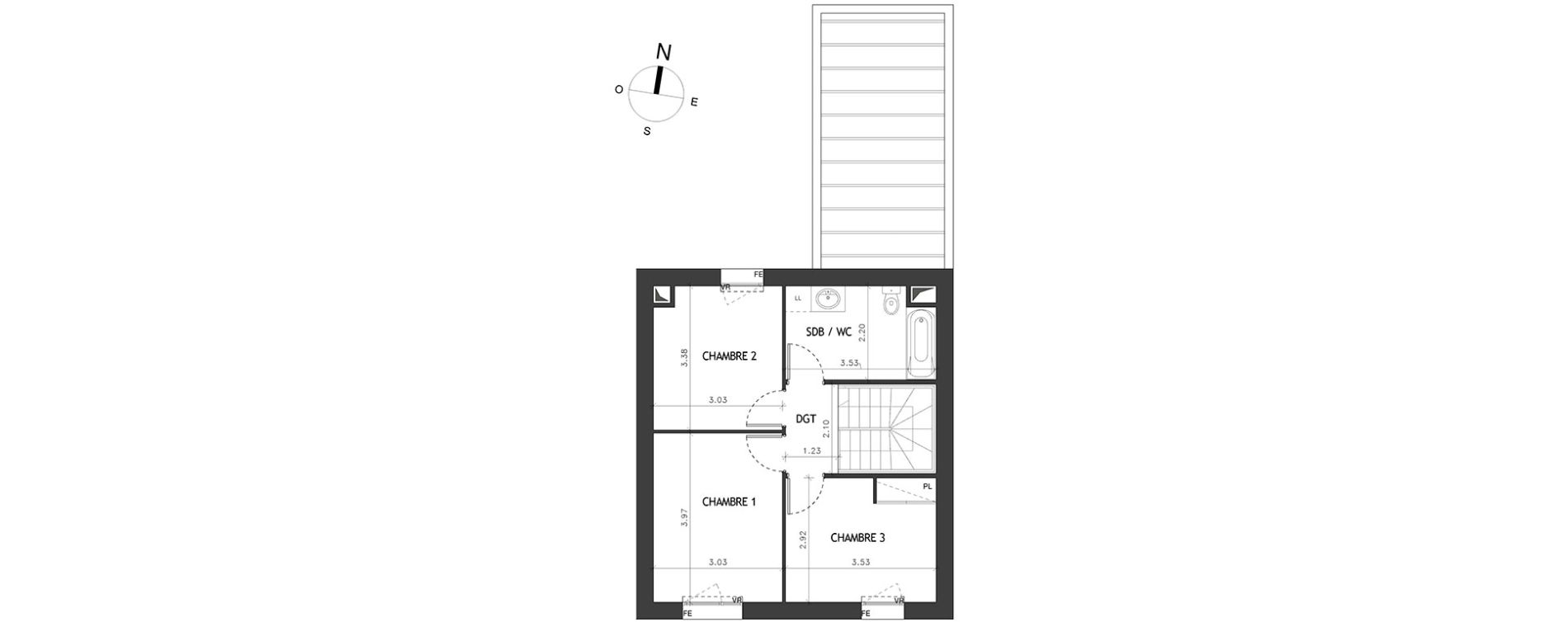 Maison T4 de 84,87 m2 &agrave; Bussy-Saint-Georges Bussy st georges
