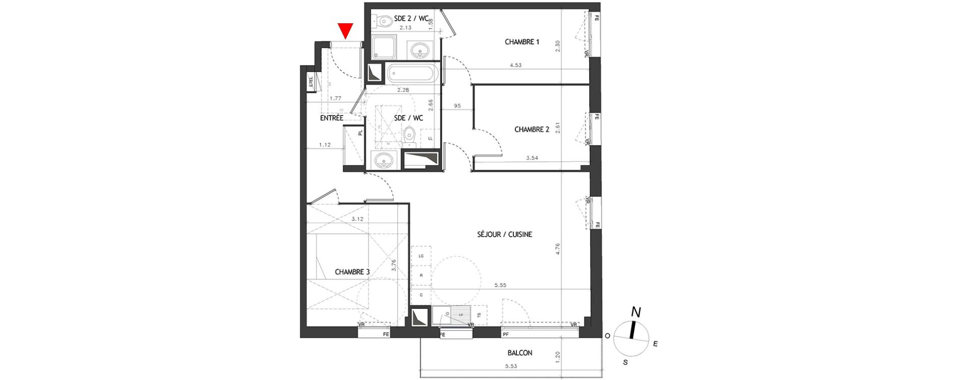 Appartement T4 de 78,40 m2 &agrave; Bussy-Saint-Georges Bussy st georges