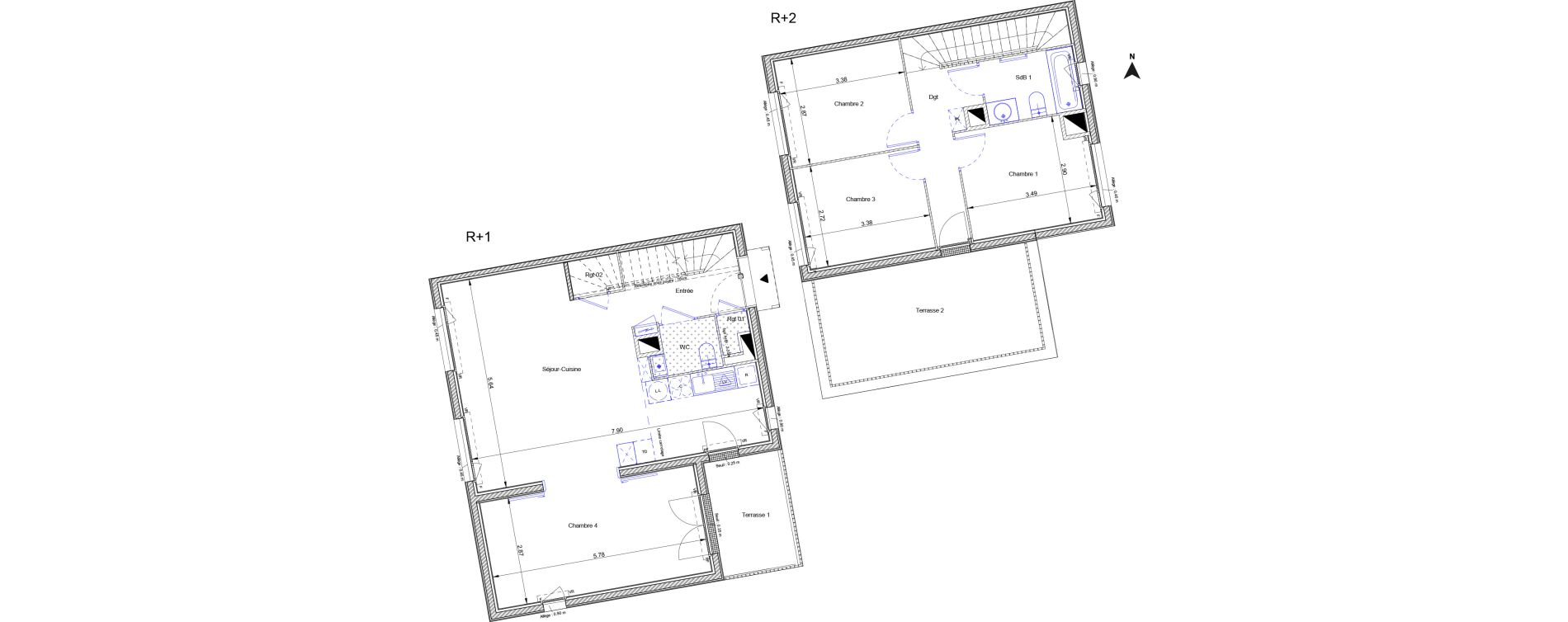 Appartement T5 de 95,70 m2 &agrave; Bussy-Saint-Georges Sycomore