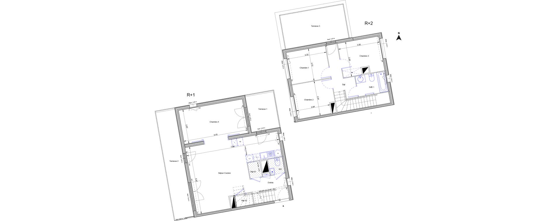 Appartement T5 de 94,60 m2 &agrave; Bussy-Saint-Georges Sycomore