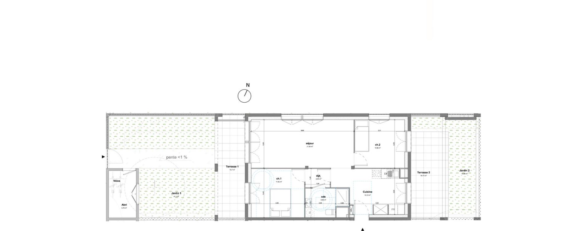 Appartement T3 de 62,80 m2 &agrave; Bussy-Saint-Georges Sycomore