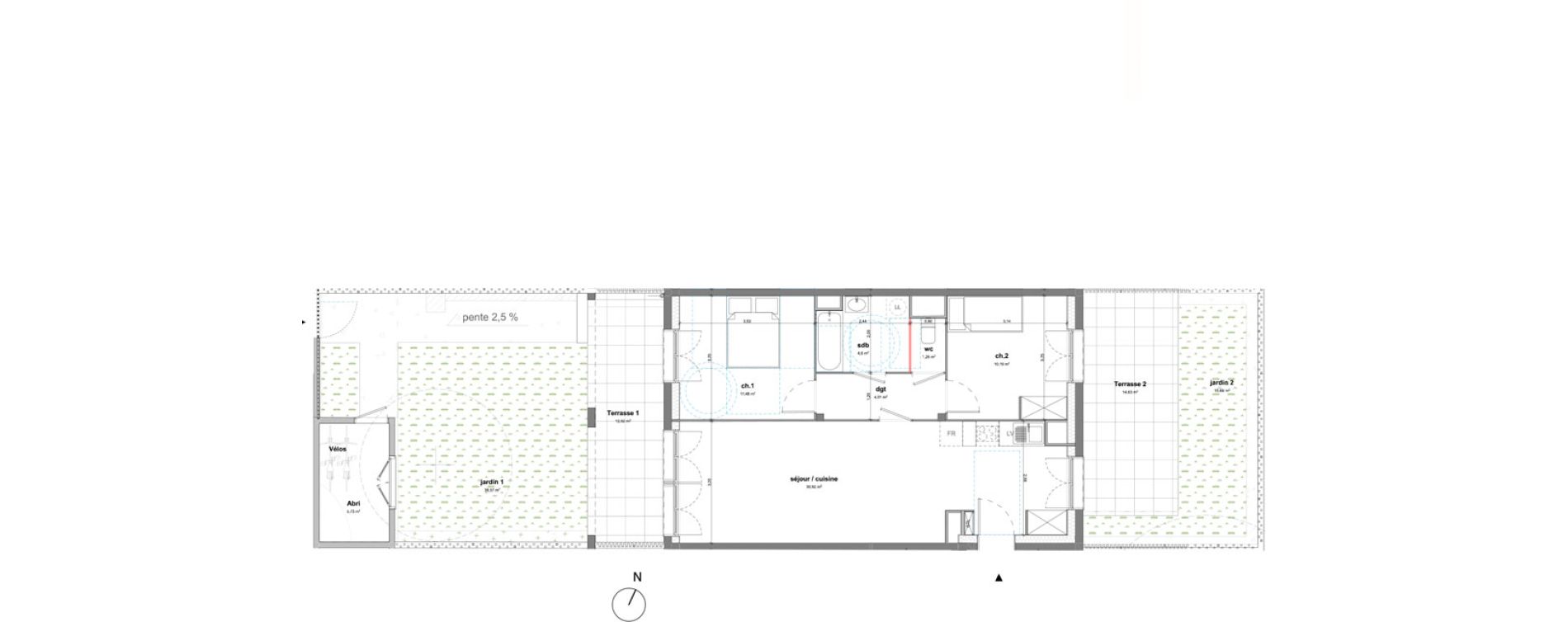 Appartement T3 de 62,46 m2 &agrave; Bussy-Saint-Georges Sycomore