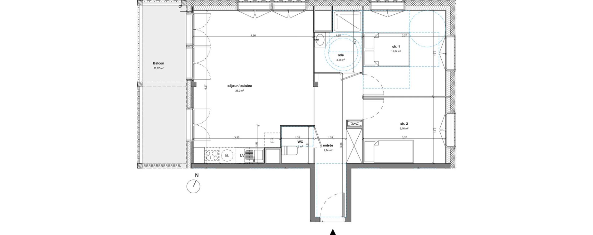 Appartement T3 de 65,20 m2 &agrave; Bussy-Saint-Georges Sycomore