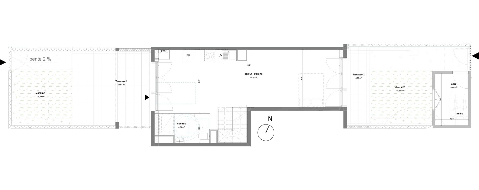 Triplex T5 de 95,71 m2 &agrave; Bussy-Saint-Georges Sycomore