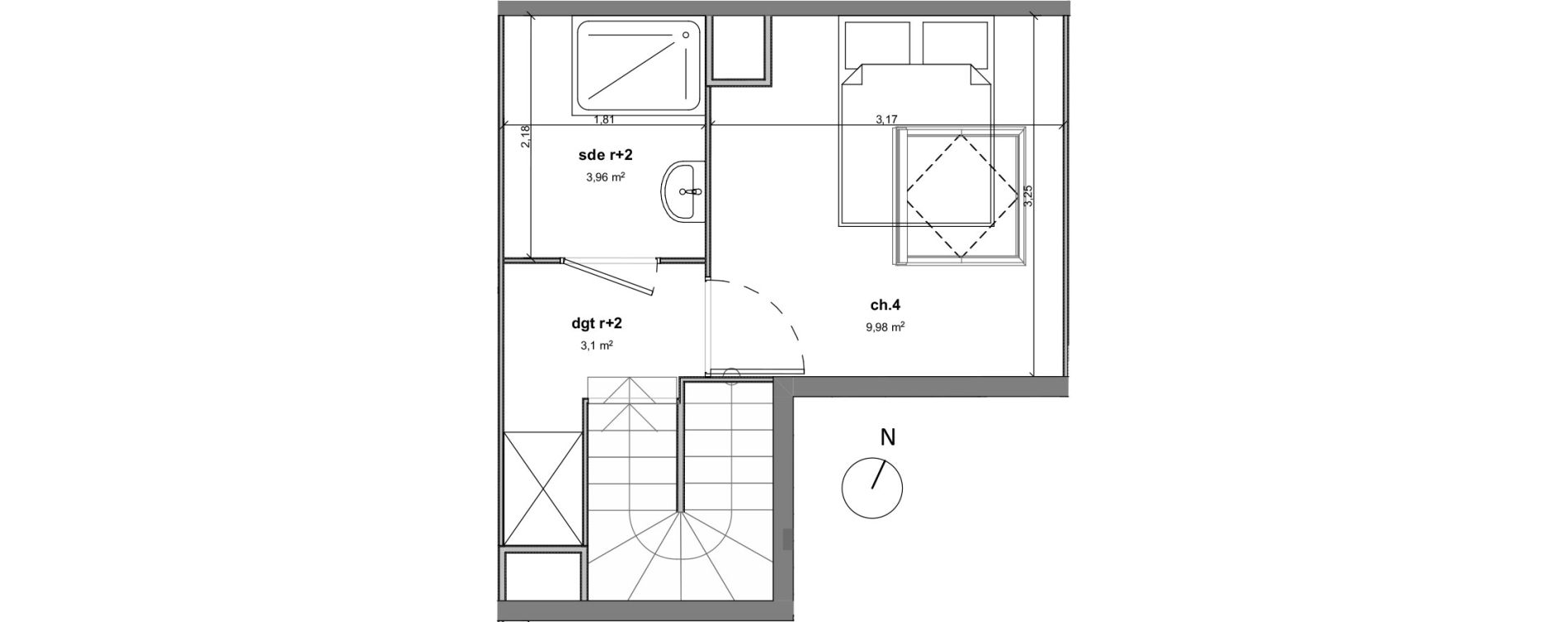 Triplex T5 de 95,71 m2 &agrave; Bussy-Saint-Georges Sycomore