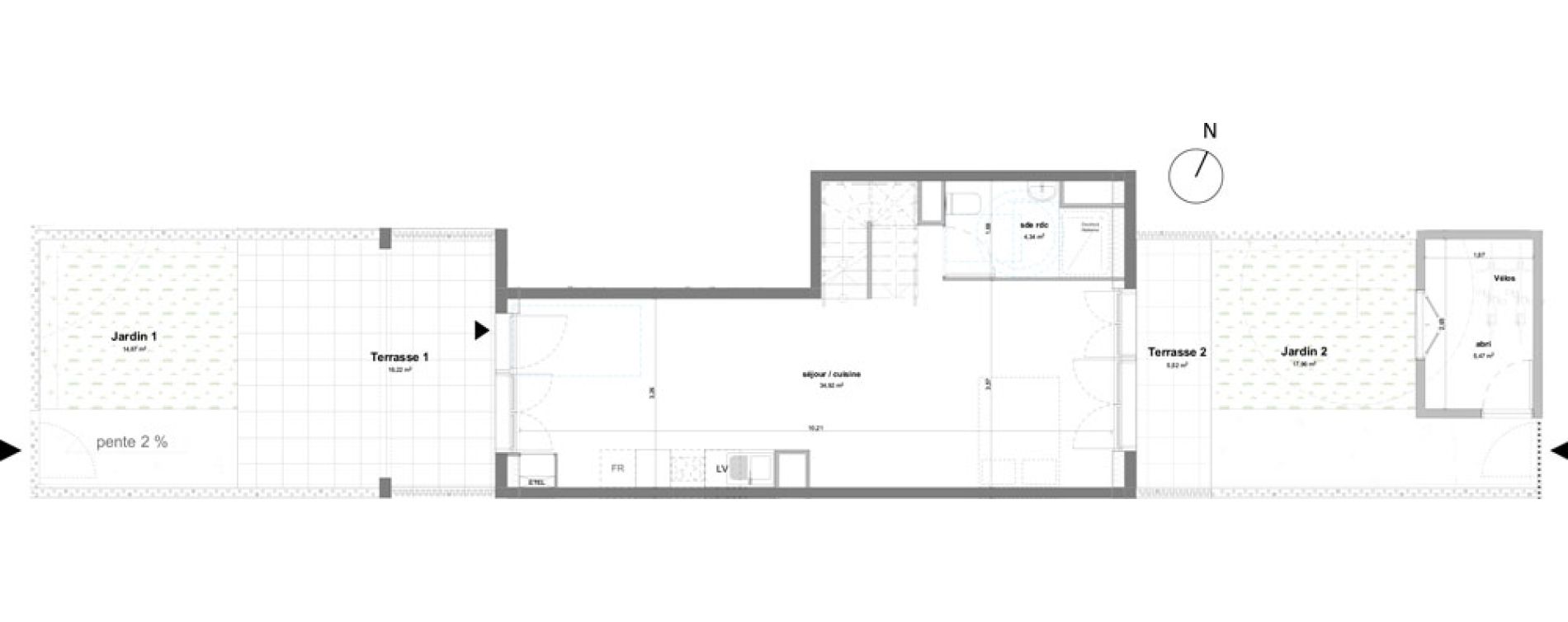 Triplex T5 de 95,54 m2 &agrave; Bussy-Saint-Georges Sycomore