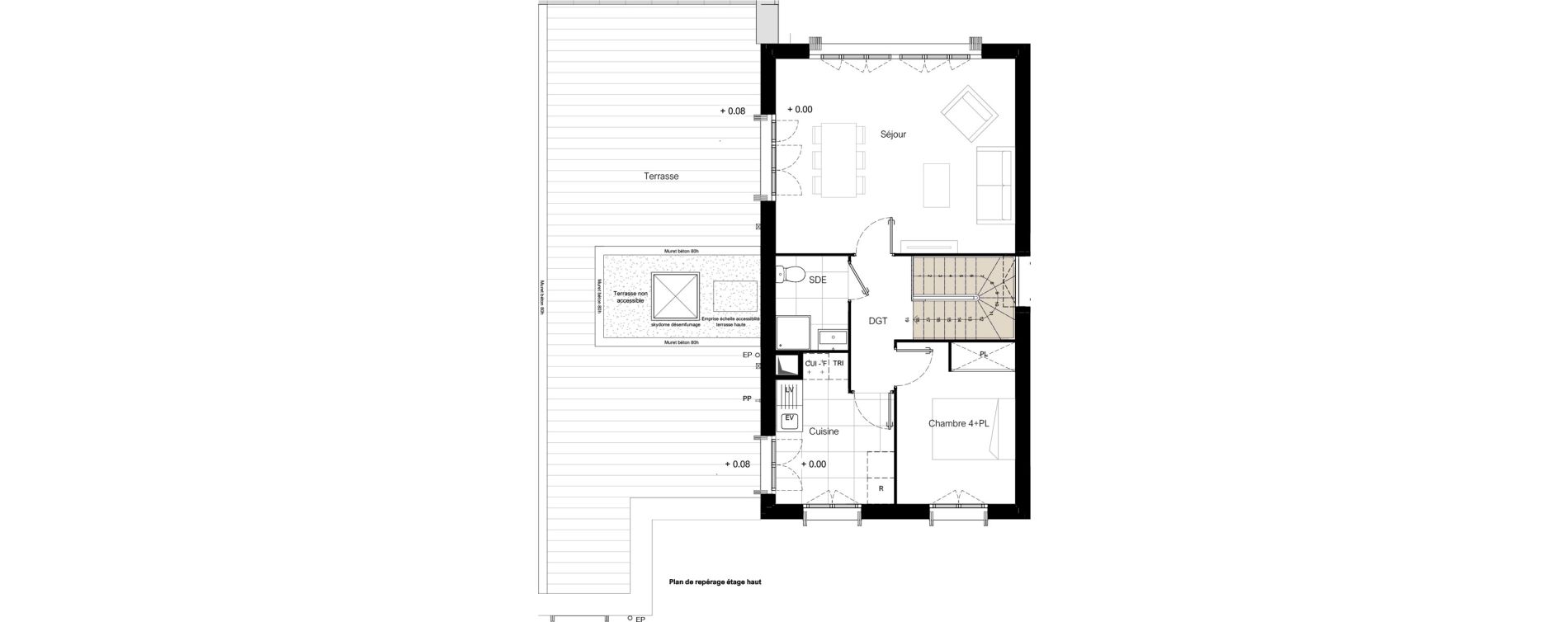 Duplex T5 de 100,54 m2 &agrave; Bussy-Saint-Georges Sycomore