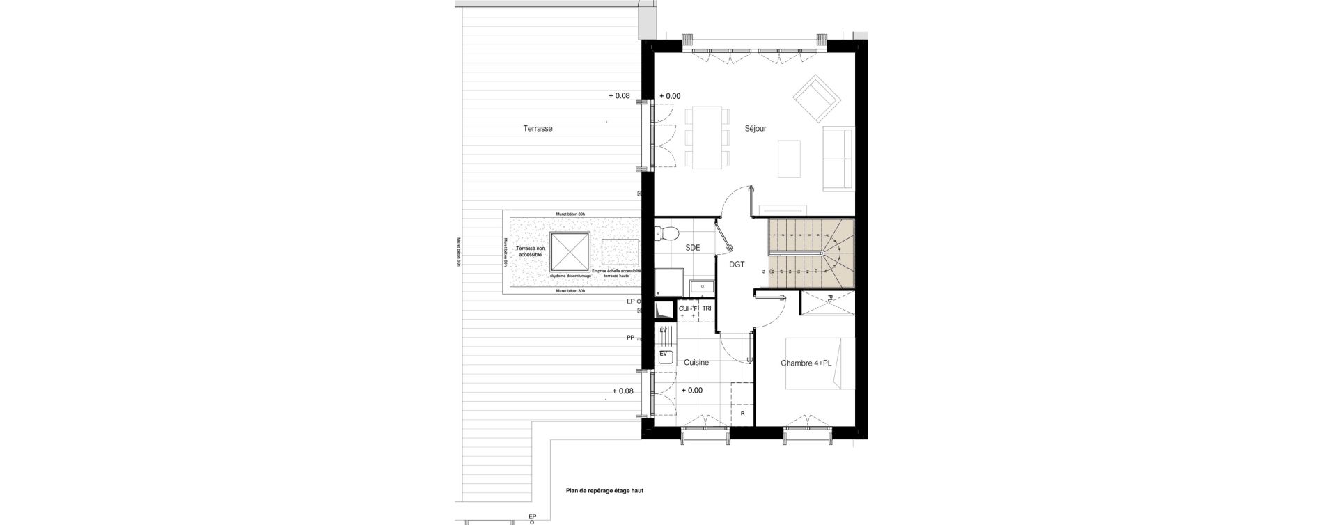 Duplex T5 de 100,31 m2 &agrave; Bussy-Saint-Georges Sycomore