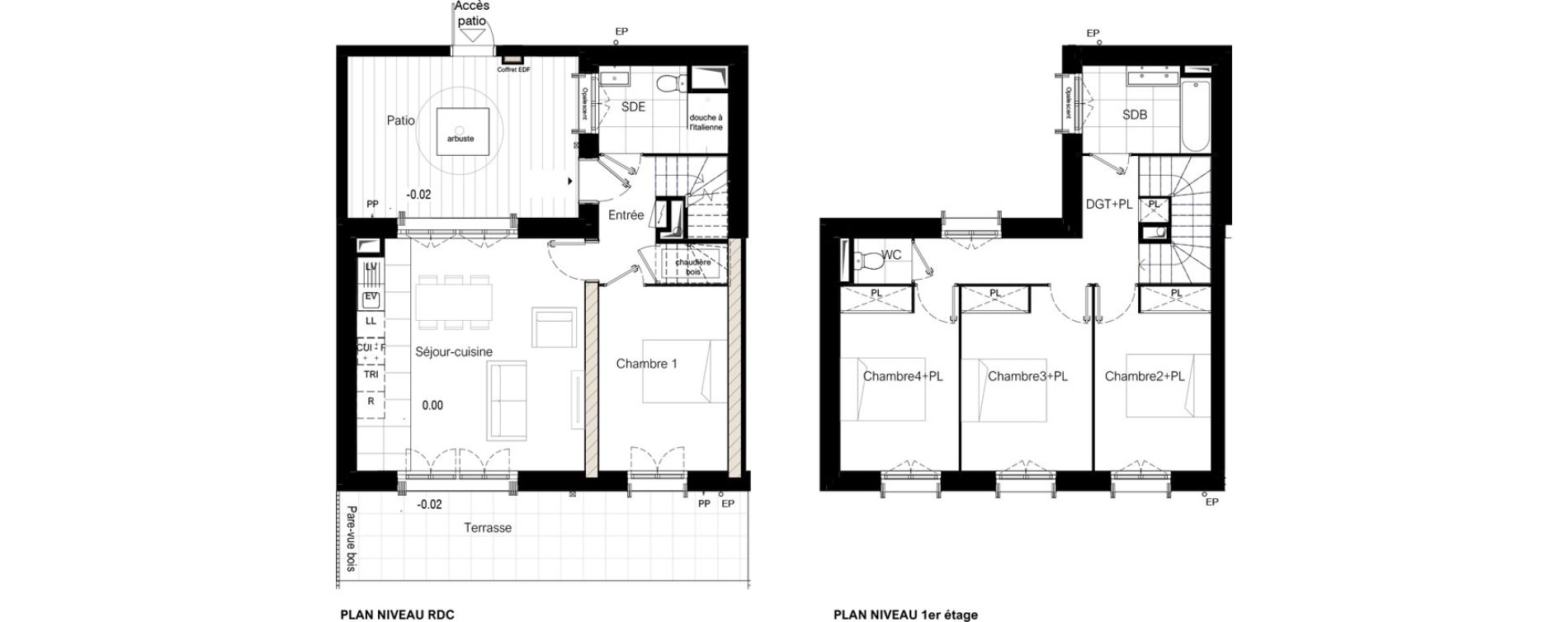 Duplex T5 de 94,90 m2 &agrave; Bussy-Saint-Georges Sycomore